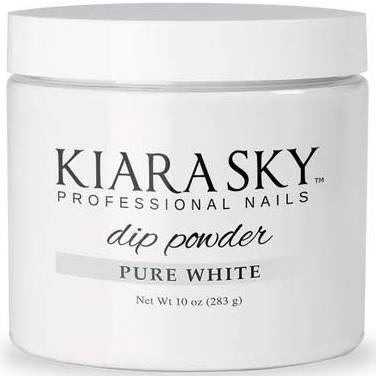 Kiara Sky Dip Powder - Pure White 10oz - Premier Nail Supply