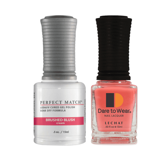 Lechat Perfect Match Gel Polish & Nail Lacquer - Brushed Blush 0.5 oz - #PMS237 - Premier Nail Supply