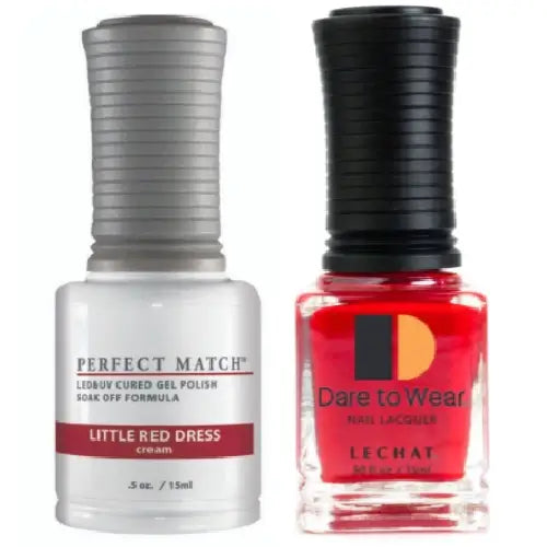 LeChat Perfect Match Gel Polish & Nail Lacquer - Little Red Dress 0.5 oz - #PMS263 - Premier Nail Supply