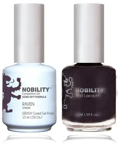 Lechat Nobility Gel Polish & Nail Lacquer - Raven 0.5 oz - #NBCS137 - Premier Nail Supply