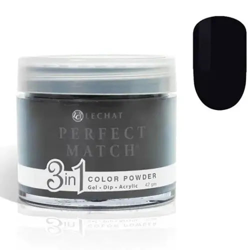 Lechat Perfect Match Dip Powder - Black Velvet 1.48 oz - #PMDP030 - Premier Nail Supply