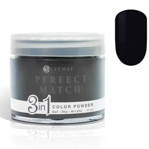 Lechat Perfect Match Dip Powder - Black Velvet 1.48 oz - #PMDP030 - Premier Nail Supply 