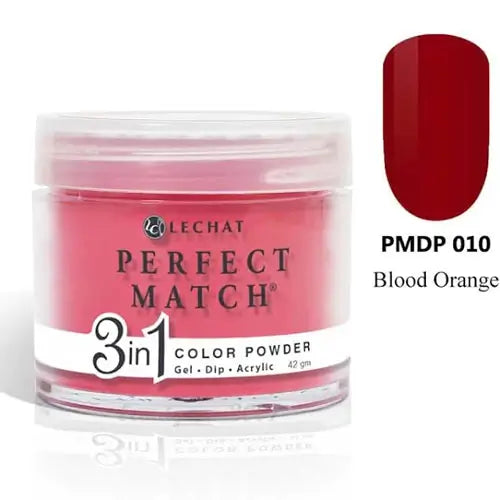 Lechat Perfect Match Dip Powder - Blood Orange 1.48 oz - #PMDP010 - Premier Nail Supply