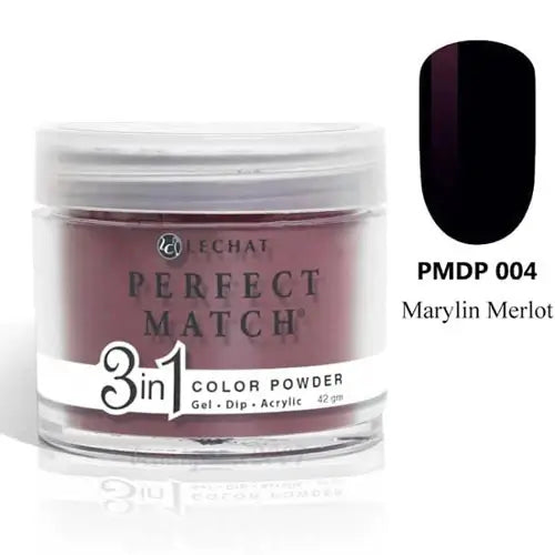 Lechat Perfect Match Dip Powder - Marilyn Merlot 1.48 oz - #PMDP004 - Premier Nail Supply