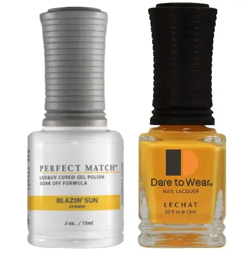 Lechat Perfect Match Gel Polish & Nail Lacquer - Blazin Sun 0.5 oz - #PMS201 - Premier Nail Supply