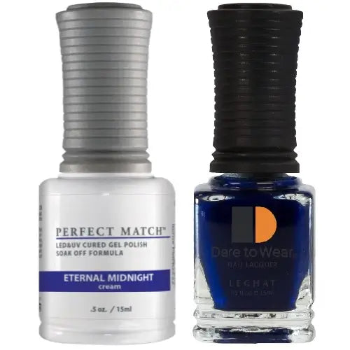 Lechat Perfect Match Gel Polish & Nail Lacquer - Eternal Midnight 0.5 oz - #PMS222 - Premier Nail Supply