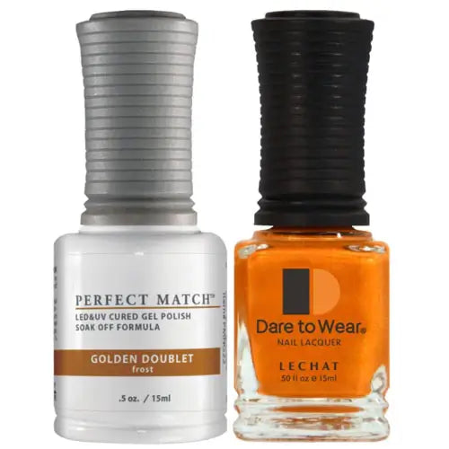 Lechat Perfect Match Gel Polish & Nail Lacquer - Golden Dublet  0.5 oz - #PMS022 - Premier Nail Supply