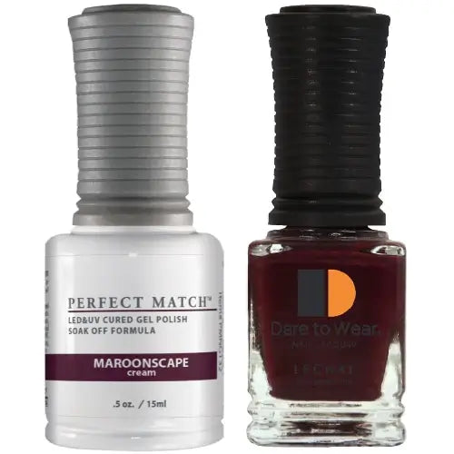 Lechat Perfect Match Gel Polish & Nail Lacquer - Maroonscape 0.5 oz - #PMS132 - Premier Nail Supply