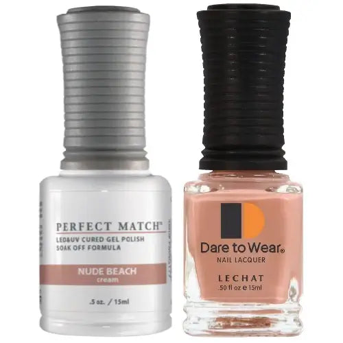 Lechat Perfect Match Gel Polish & Nail Lacquer - Nude Beach 0.5 oz - #PMS177 - Premier Nail Supply