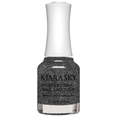 Kiara Sky All in one Nail Lacquer - Little Black Dress 0.5 oz - #N5086 -Premier Nail Supply