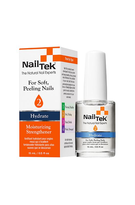 Nail Tek - Hydrate 2 - For Hard Peeling Nails Moisturizing Strengthener 0.5 oz - Premier Nail Supply