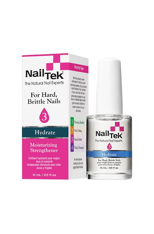 Nail Tek - Hydrate 3 - For Hard Brittle Nails Moisturizing Strengthener 0.5 oz - Premier Nail Supply