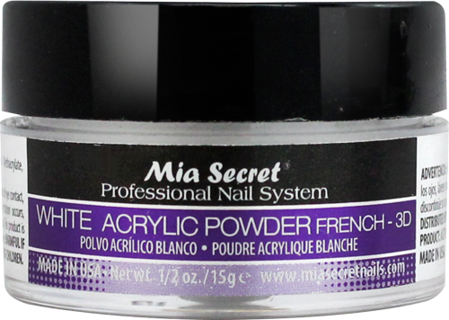 Mia Secret - White Acrylic Acrylic Powder  2 oz - #PL430-W - Premier Nail Supply