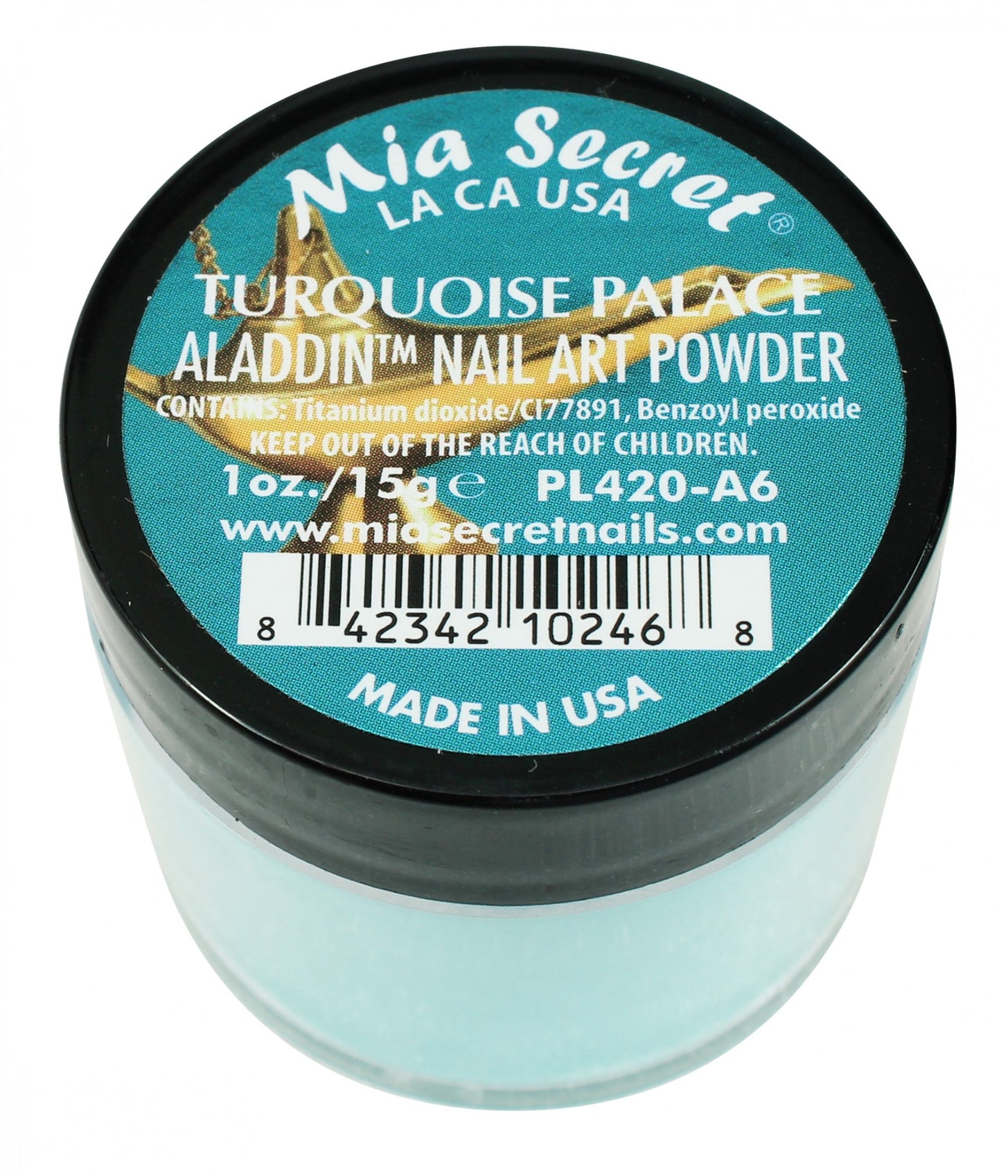 Mia Secret - Turquoise Palace Aladdin Acrylic Powder 1 oz - #PL420-A6 - Premier Nail Supply