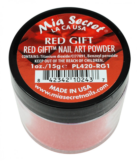 Mia Secret - Red Gift Acrylic Powder 1 oz - #PL420-RG1 - Premier Nail Supply
