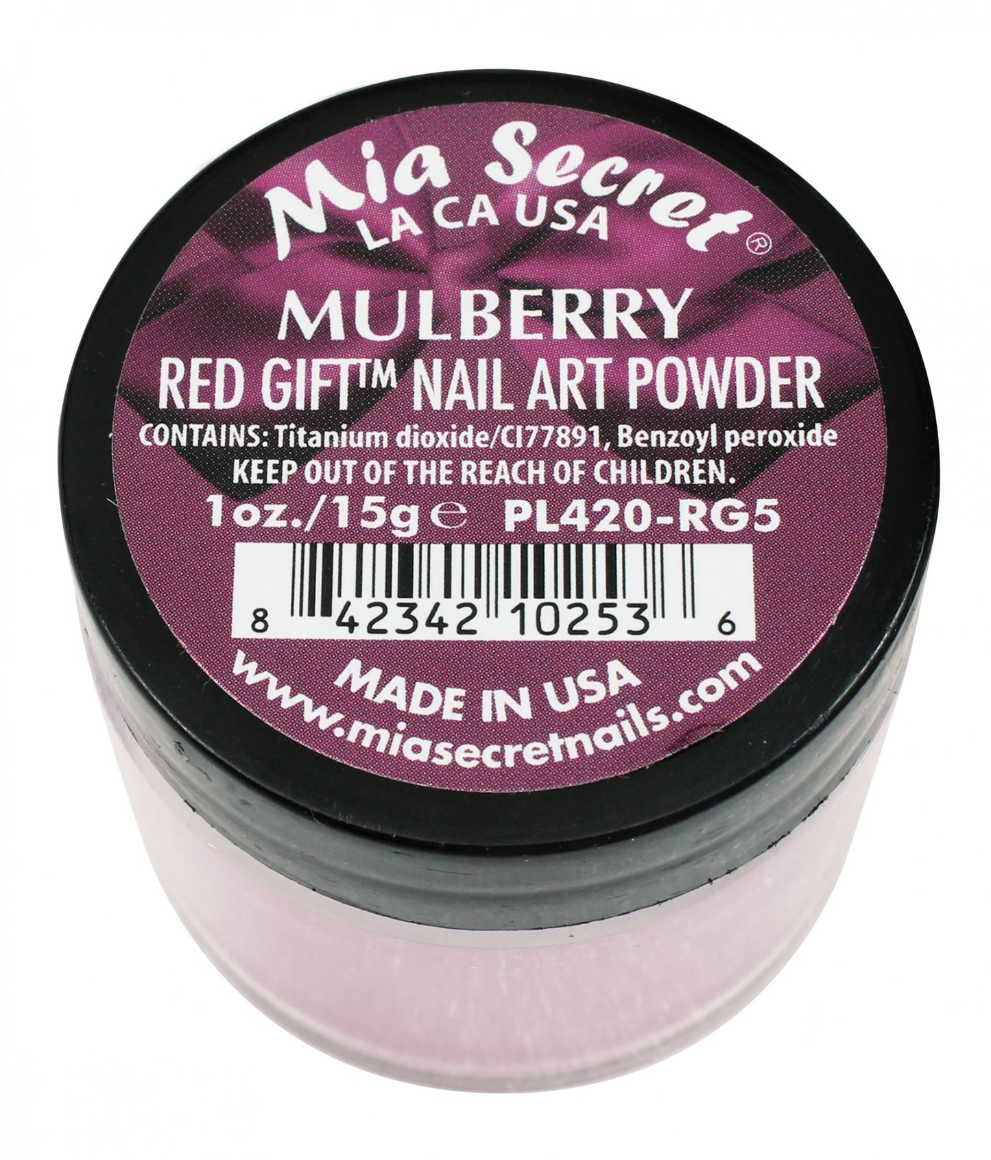 Mia Secret - Mulberry Red Gift Acrylic Powder 1 oz - #PL420-RG5 - Premier Nail Supply