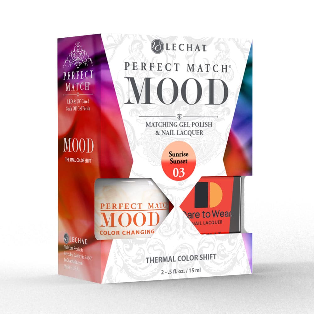 Lechat Perfect Match Mood Color Changing Gel Polish - Sunrise Sunset 0.5 oz - #PMMDS03 - Premier Nail Supply