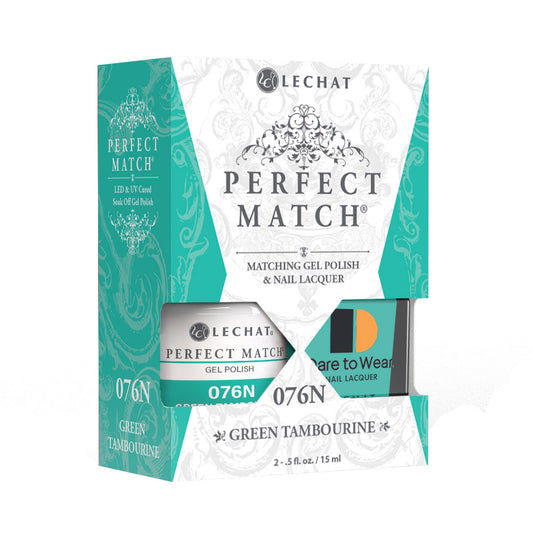 LeChat Perfect Match Gel Polish & Nail Lacquer - Green Tambourine 0.5 oz - #PMS076N