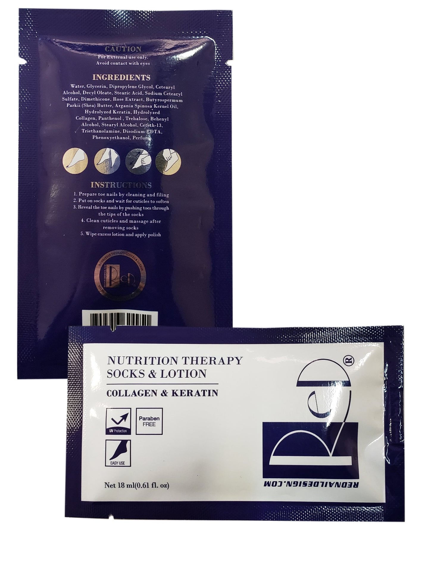 Red Nutrition Therapy Collagen Keratin / Socks - Premier Nail Supply