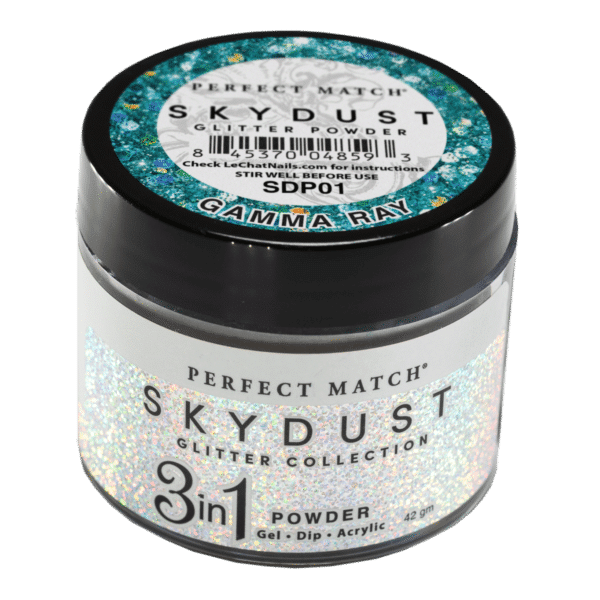 Perfect Match Glitter Powder - Gamma Ray 42 gram - #SDP01 - Premier Nail Supply