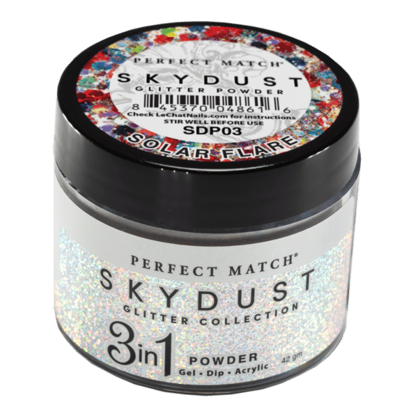 Perfect Match Glitter Powder - Solar Flare 42 gram - #SDP03 - Premier Nail Supply