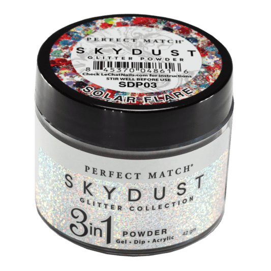 Perfect Match Glitter Powder - Solar Flare 42 gram - #SDP03 - Premier Nail Supply