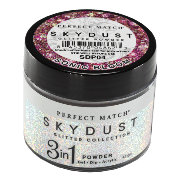 Perfect Match Glitter Powder - Sonic Bloom 42 gram - #SDP04 - Premier Nail Supply