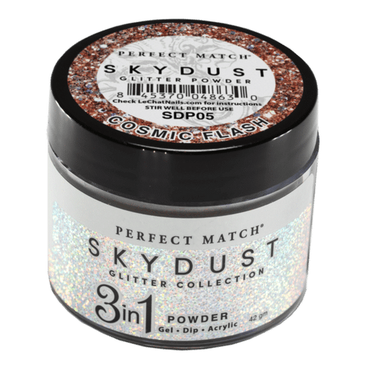 Perfect Match Glitter Powder - Cosmic Flash 42 gram - #SDP05 - Premier Nail Supply