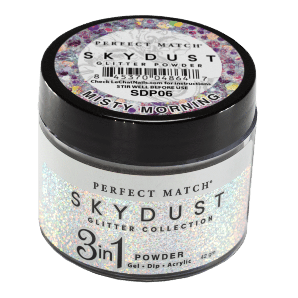 Perfect Match Glitter Powder - Misty Moring 42 gram - #SDP06 - Premier Nail Supply