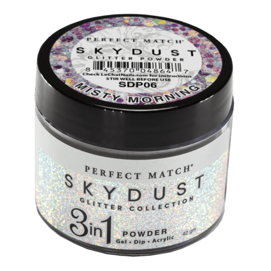 Perfect Match Glitter Powder - Misty Moring 42 gram - #SDP06 - Premier Nail Supply