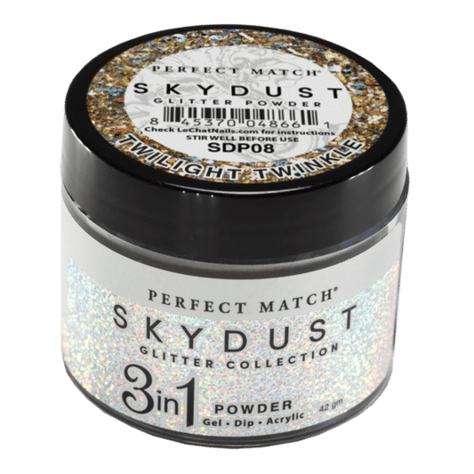 Perfect Match Glitter Powder- Twilight Twinkle 42 gram - #SDP08 - Premier Nail Supply