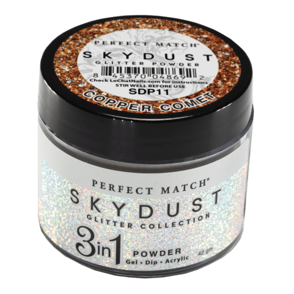 Perfect Match Glitter Powder - Copper Comet 42 gram - #SDP11 - Premier Nail Supply