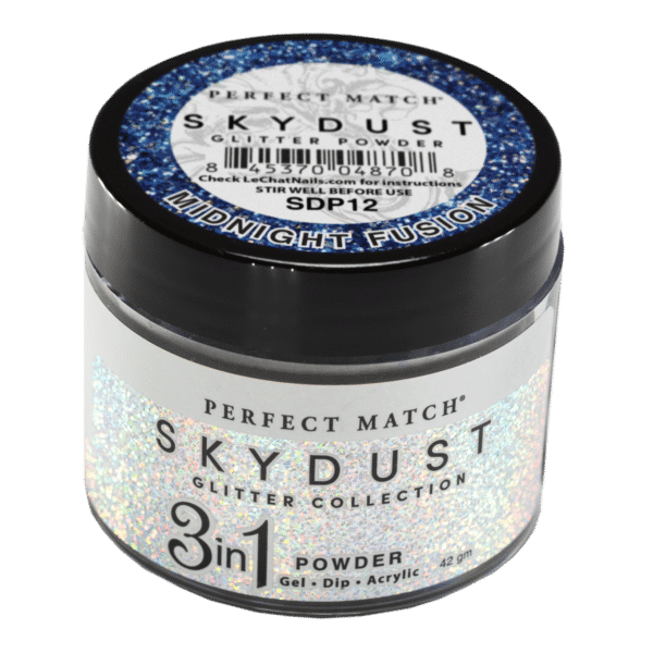 Perfect Match Glitter Powder - Midnight Fusion 42 gram - #SDP12 - Premier Nail Supply