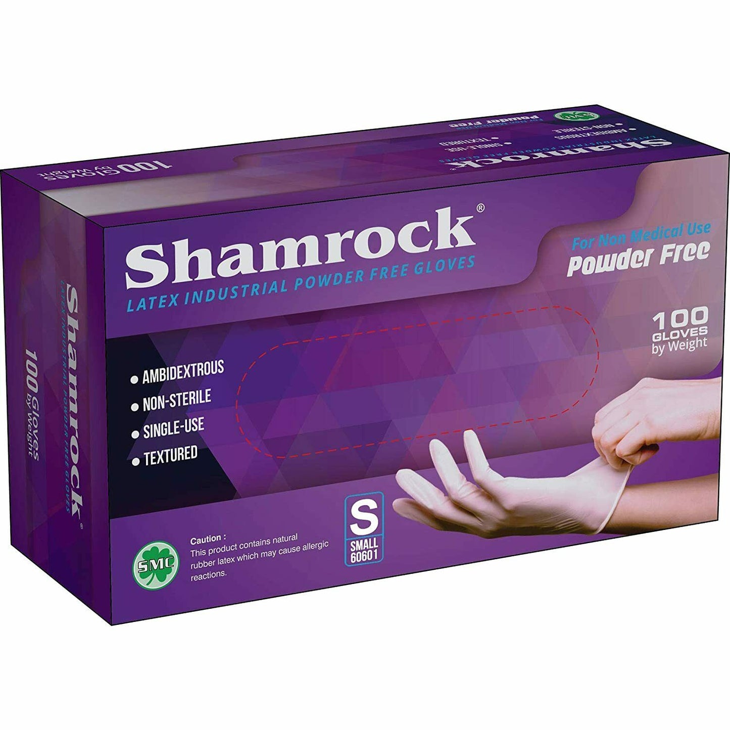 Shamrock - Latex Industrial Powder Free 100 Gloves - Premier Nail Supply