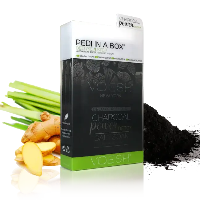 Voesh Deluxe Pedi 4 in1 Charcoal Powder Case 50 Pack - Premier Nail Supply