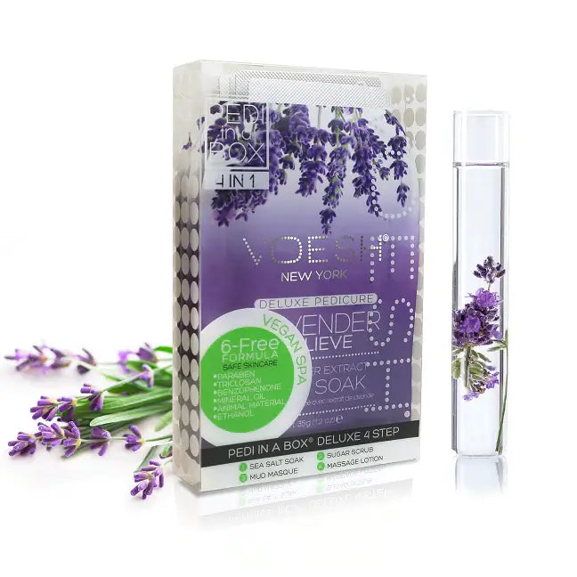 Voesh Deluxe Pedi 4 in1 Lavender Relieve Case 50 Pack - Premier Nail Supply