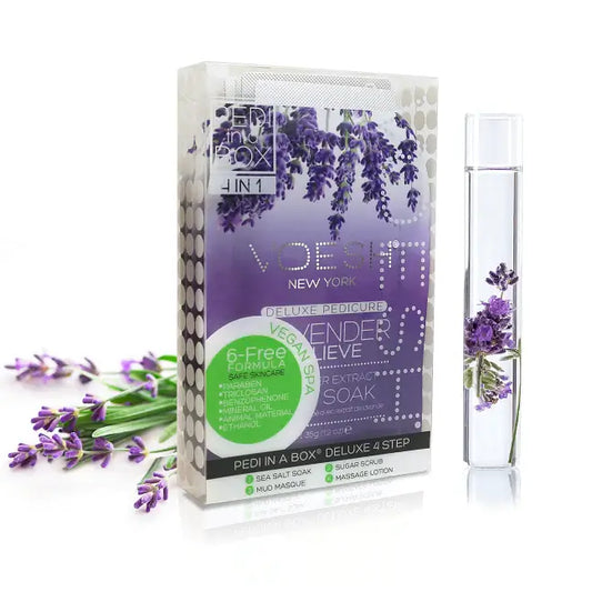 Voesh Deluxe Pedi 4 in1 Lavender Relieve Case 50 Pack - Premier Nail Supply
