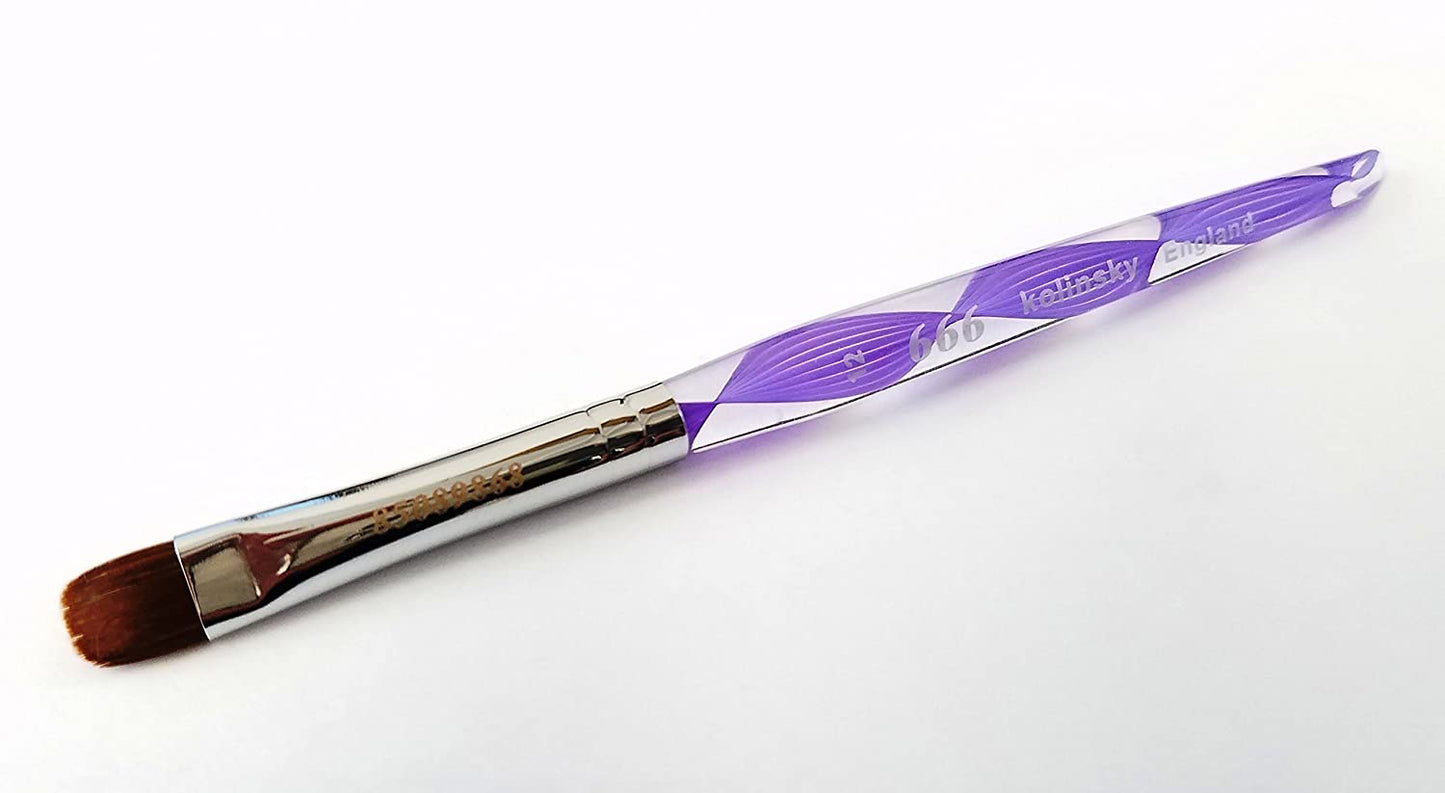 666 French brush purple spiral size 12 - #80083 - Premier Nail Supply