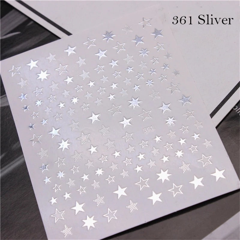 Silver Star Sticker - Premier Nail Supply