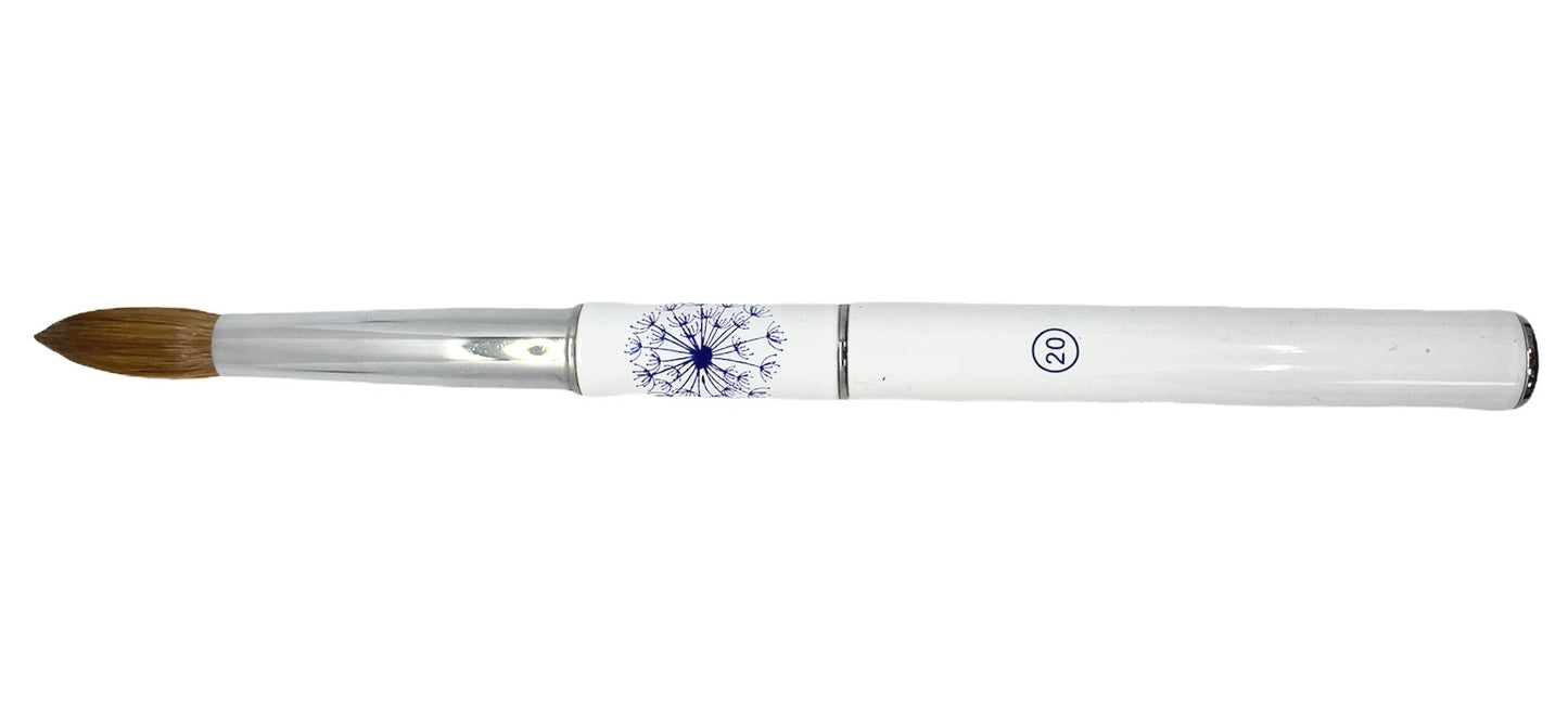 999 Flower Kolinsky - Acrylic nail brush size 20 - #999F20 - Premier Nail Supply