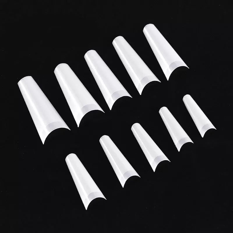 Natural Coffin Tip Refill Bag / 500pcs - Premier Nail Supply