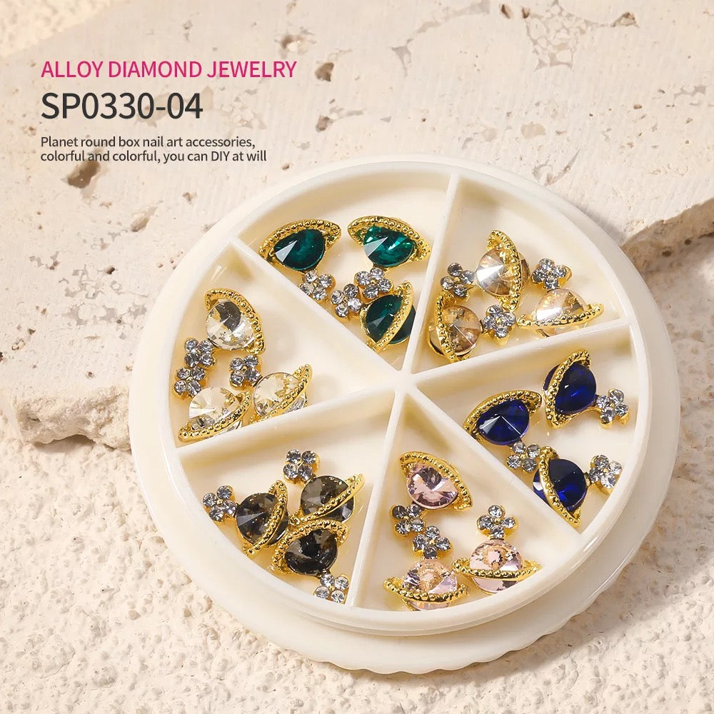 Planet 3D Rhinestone Nail Charm - Premier Nail Supply