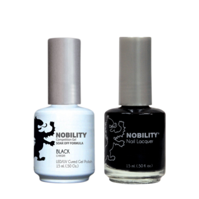 Lechat Nobility Gel Polish & Nail Lacquer - Black 0.5 oz - #NBCS002 - Premier Nail Supply