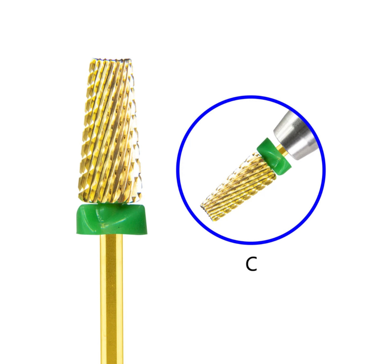 Drill bit Umbrella B 3/32 - Gold C - Premier Nail Supply