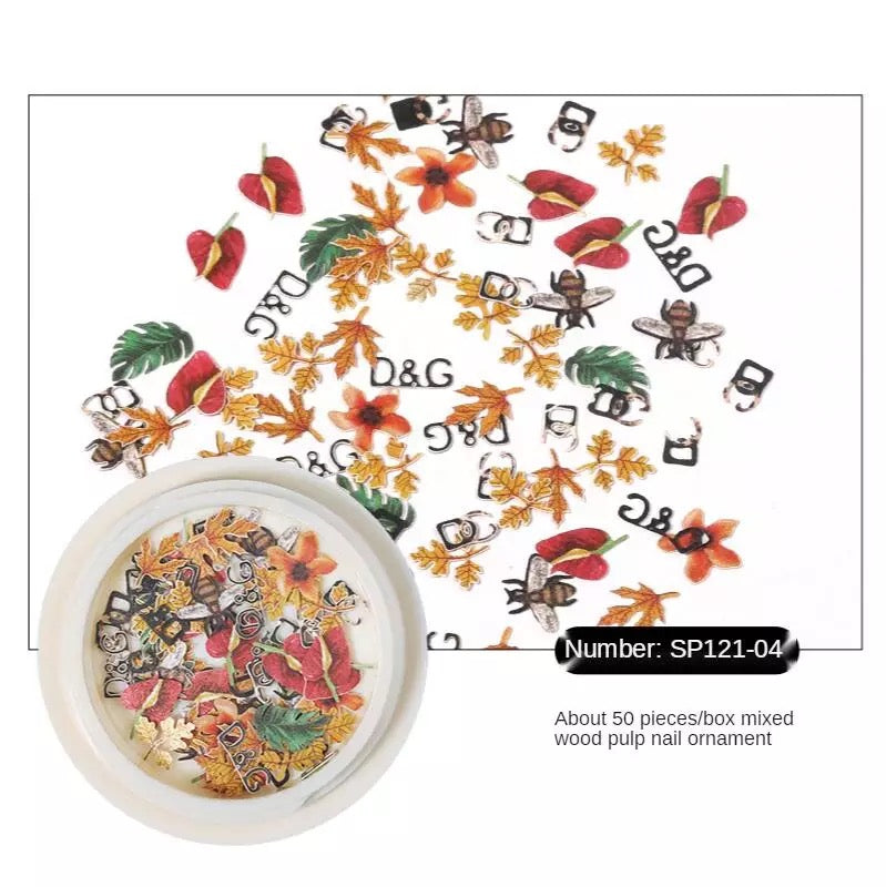 Wood Pulp Fall Leaves SP1214 - Premier Nail Supply