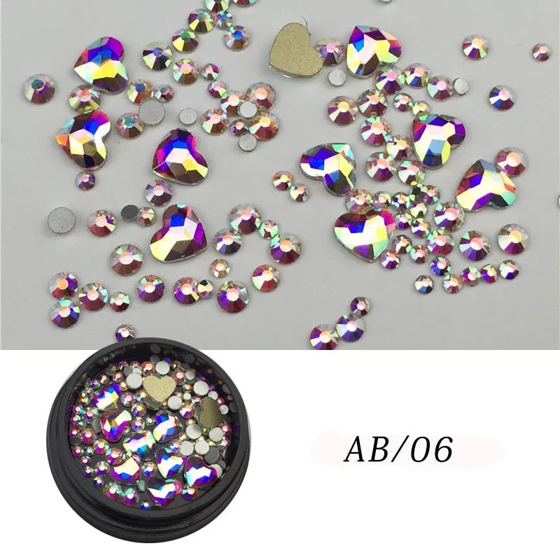 Crytal AB Hearts AB/06 - Premier Nail Supply