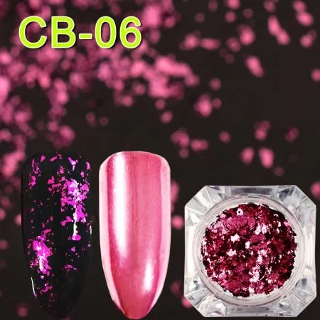 Pink Flakes Foil CB-06 - Premier Nail Supply 