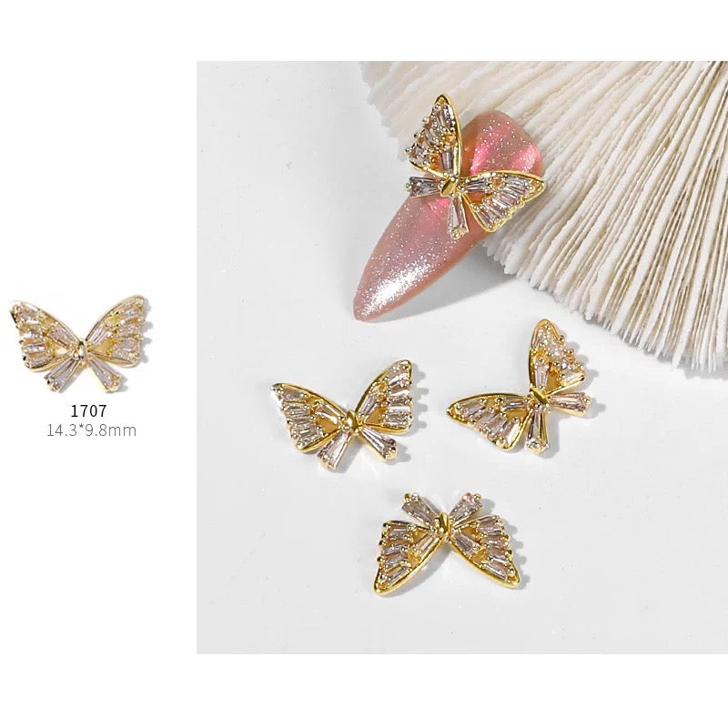 Gold Diamond Butterfly 1707 - Premier Nail Supply
