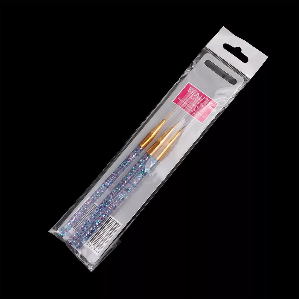 Details Art Brush 3pcs Set - Premier Nail Supply
