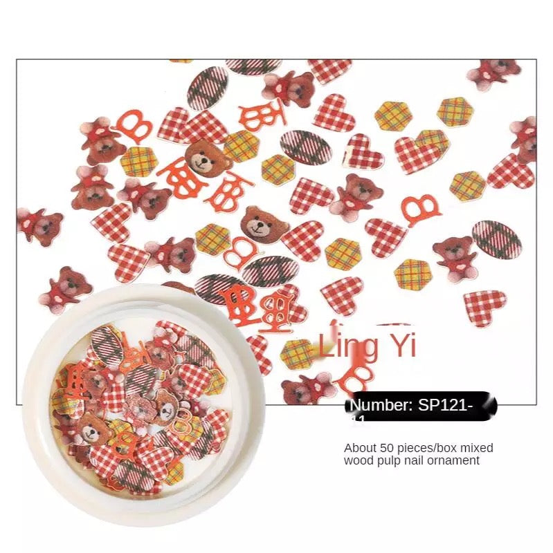 Wood Pulp Love Bear Heart SP121BH - Premier Nail Supply